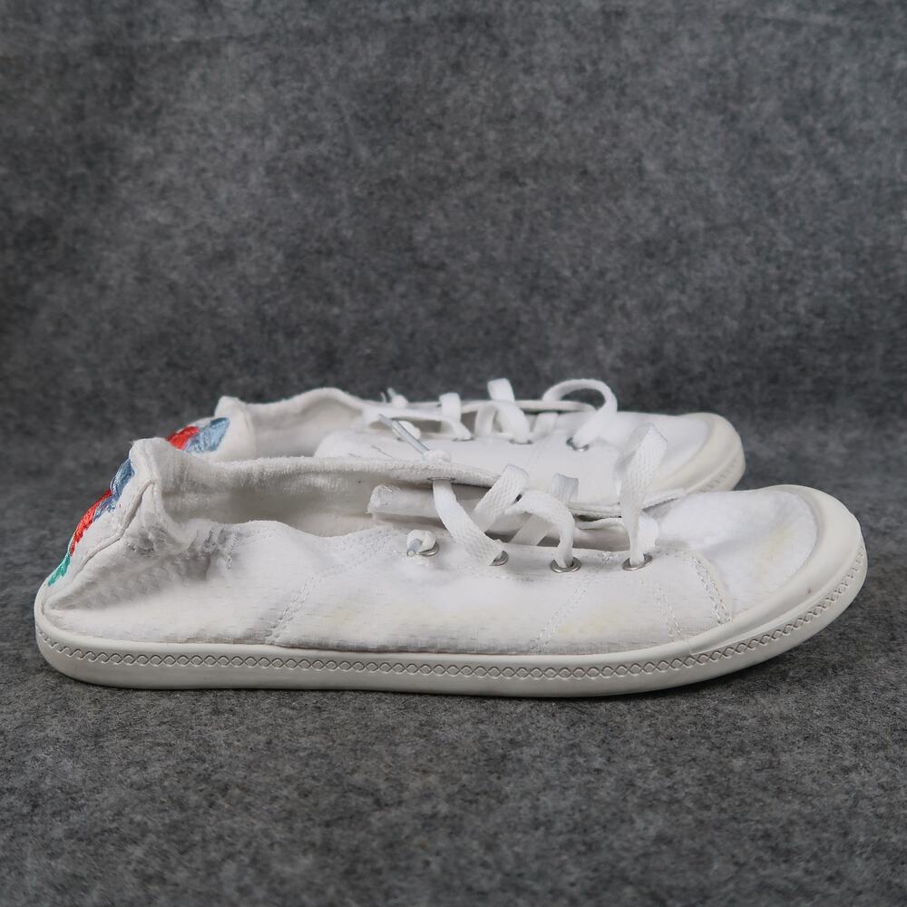Time and Tru Shoes Womens 9 Casual Sneakers Slip On Scrunchback Lifestyle White